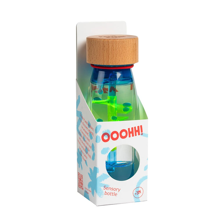 Bouteille sensorielle - Spirale Bleu