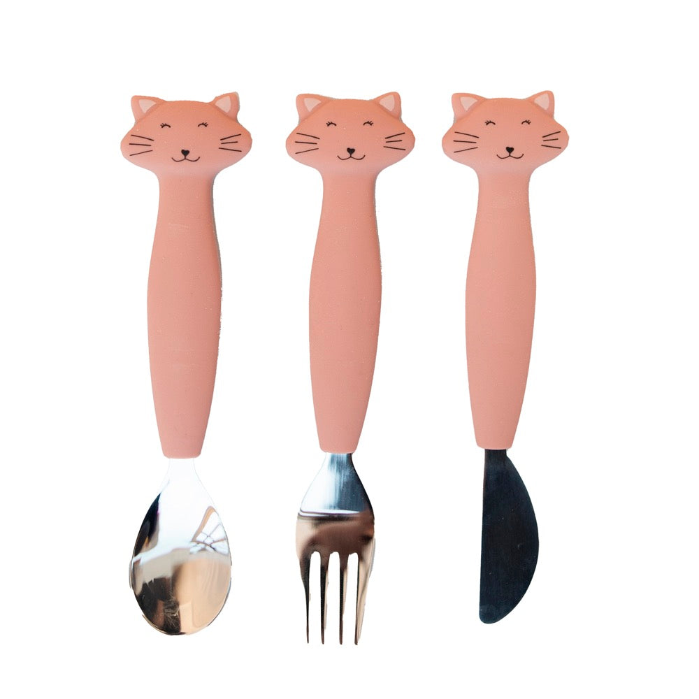 Set de couverts en silicone lot de 3 - Mrs. Cat