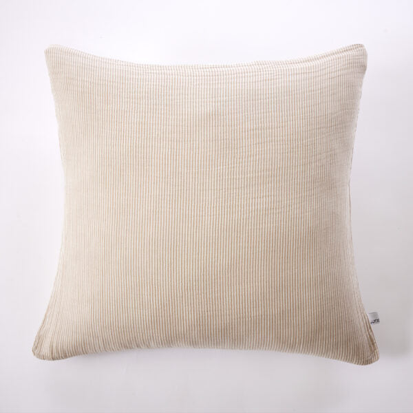 Taie d’oreiller 60 x 60 cm Gaze de coton tissée ROMIE Ficelle