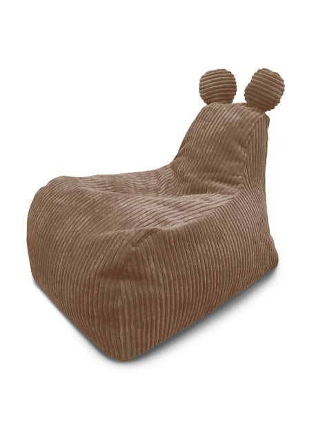 Pouf enfant velours côtelé - teddy nougat