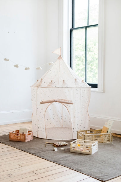 Tente de jeu en tissu recyclé - Beige de terrazzo