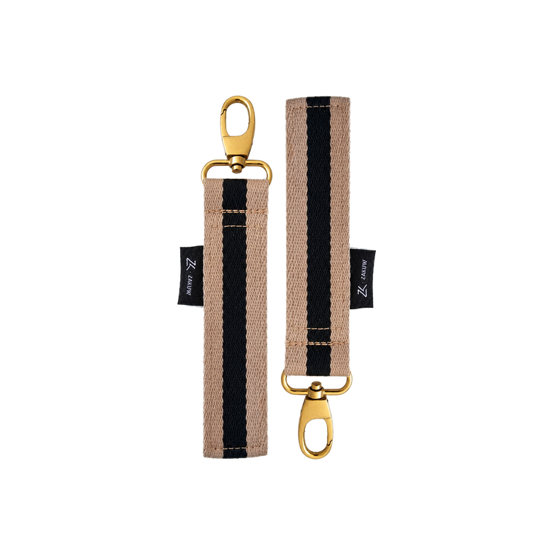Attache poussette - beige et noir
