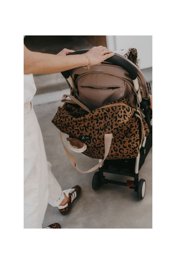 Attache poussette - beige et noir