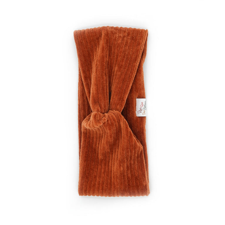 bandeau velours paprika - 6/36 mois