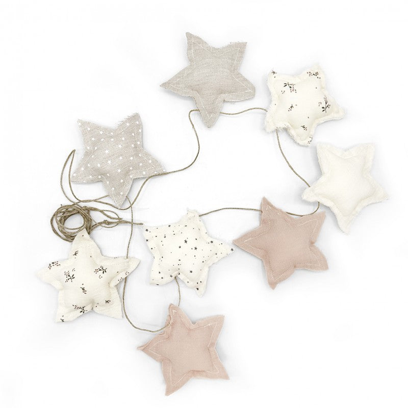 Guirlande étoile décorative - mix roseberry
