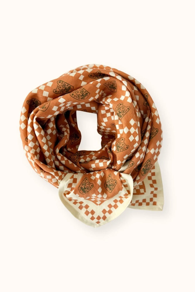 Big Foulard Latika Tigro - Tigro Rust