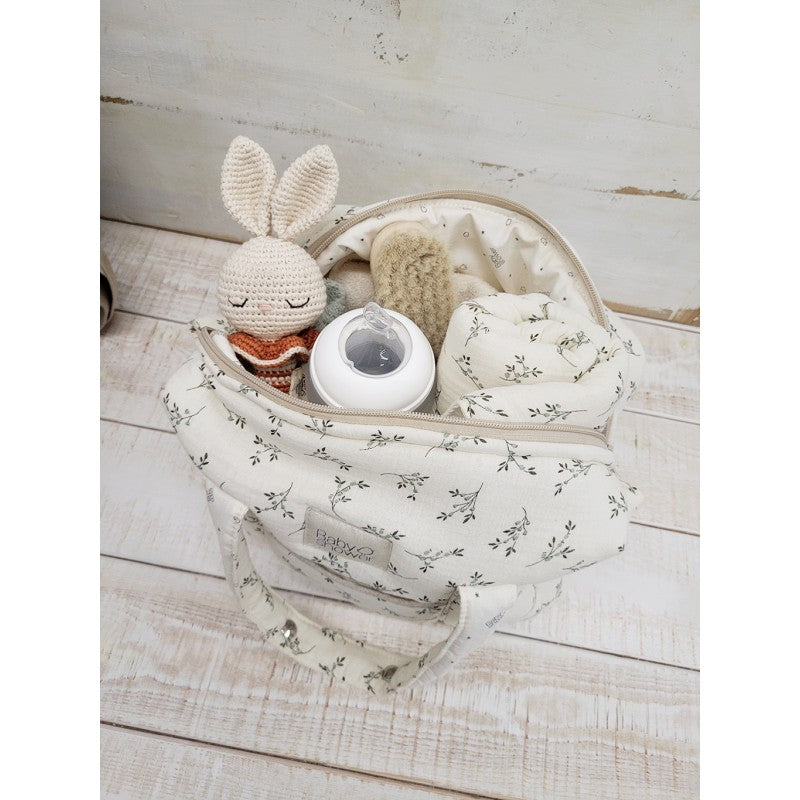 Sac à langer poussette fleur d'olivier