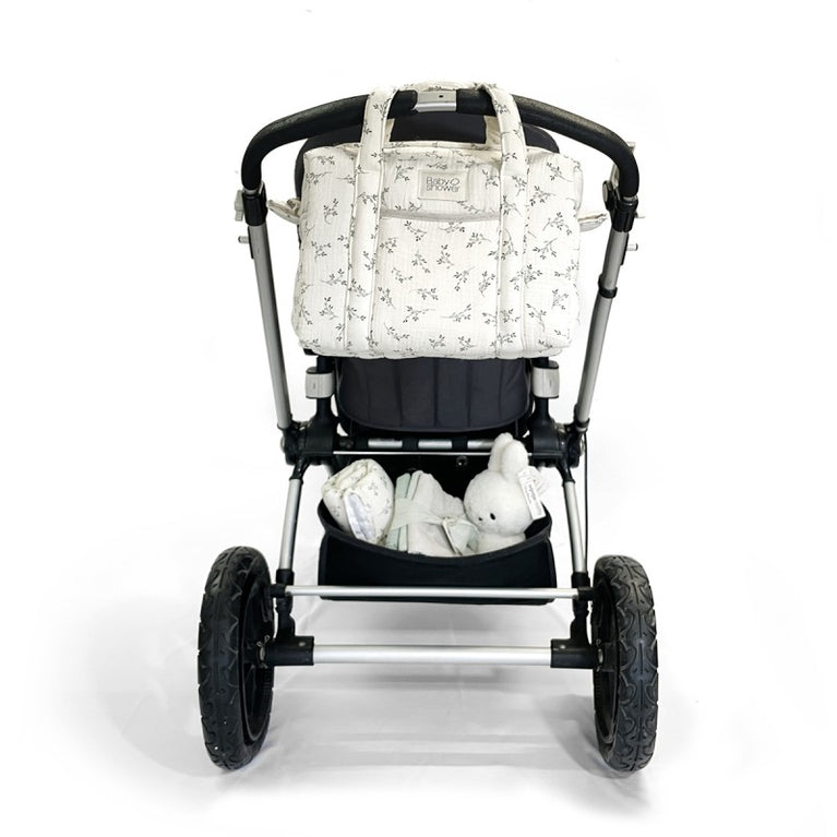 Sac à langer poussette fleur d'olivier