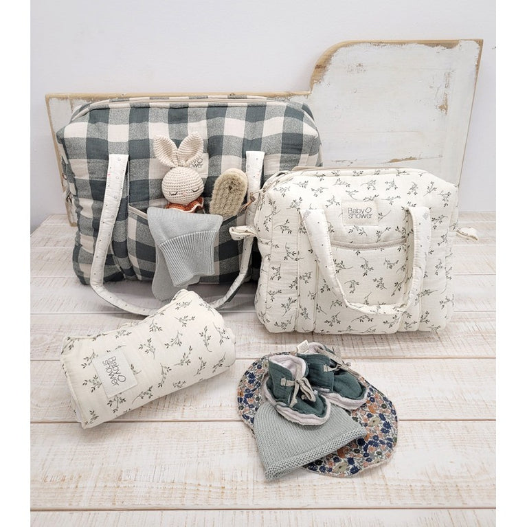 Sac à langer poussette fleur d'olivier