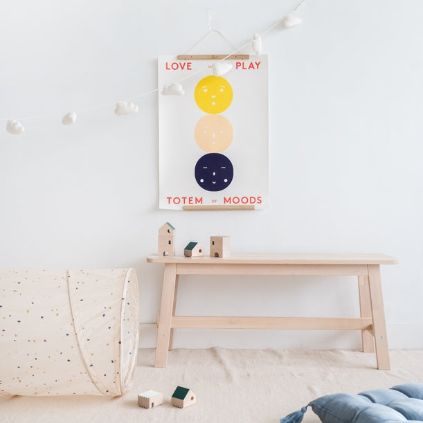 Tunnel de jeu pour enfants en tissu recyclé écologique - terrazzo
