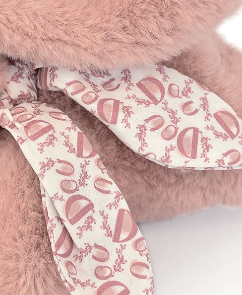 Lapin DOUDOU - Peluche lapin Rose poudré - 25 cm