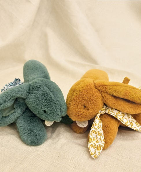 Lapin DOUDOU Vert - Peluche lapin - 25 cm