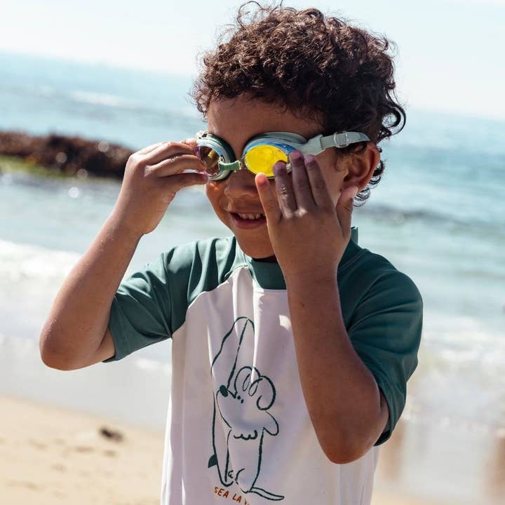 Lunettes de natation - vertes - chien