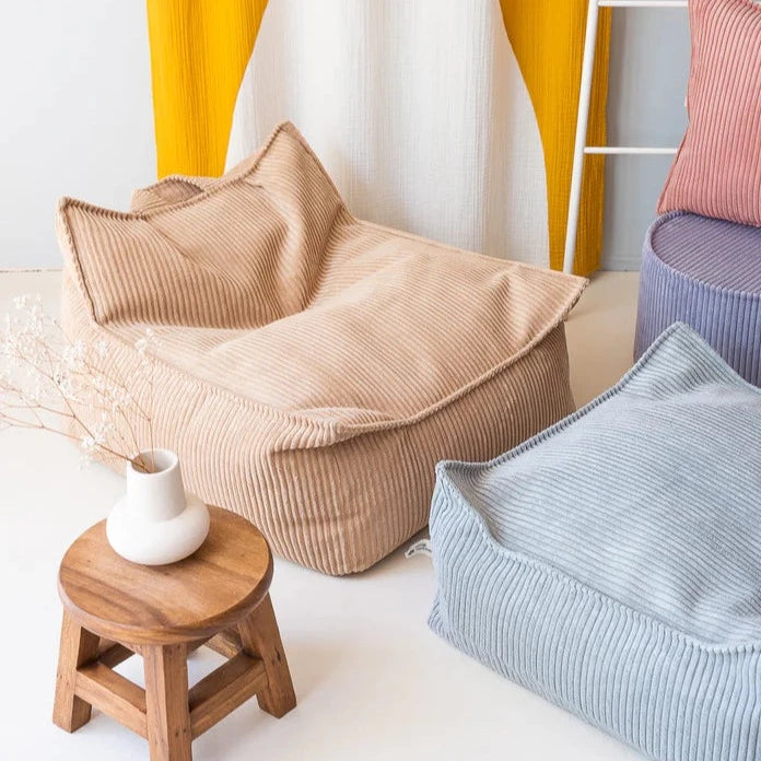 Fauteuil velours côtelé