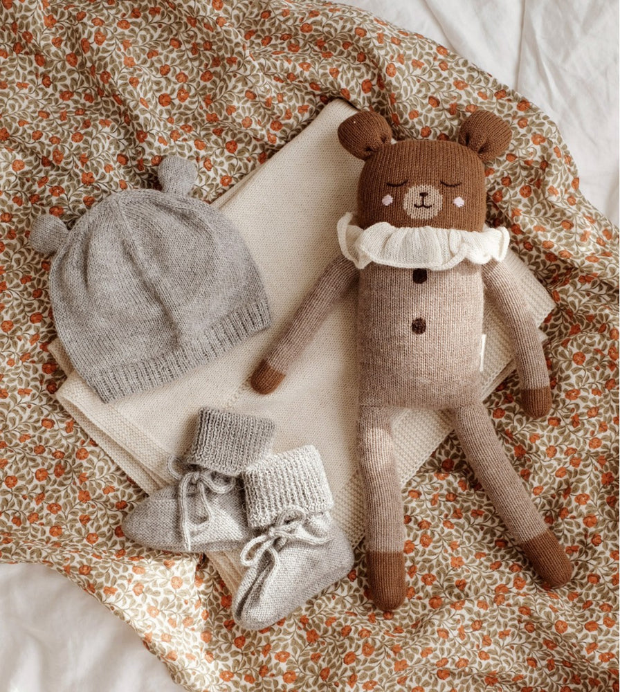 Grand doudou ours - pyjama avoine