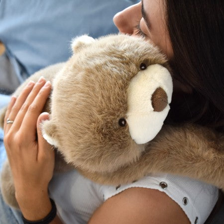 Peluche Ours marron lesté - 40 cm - Podcoll