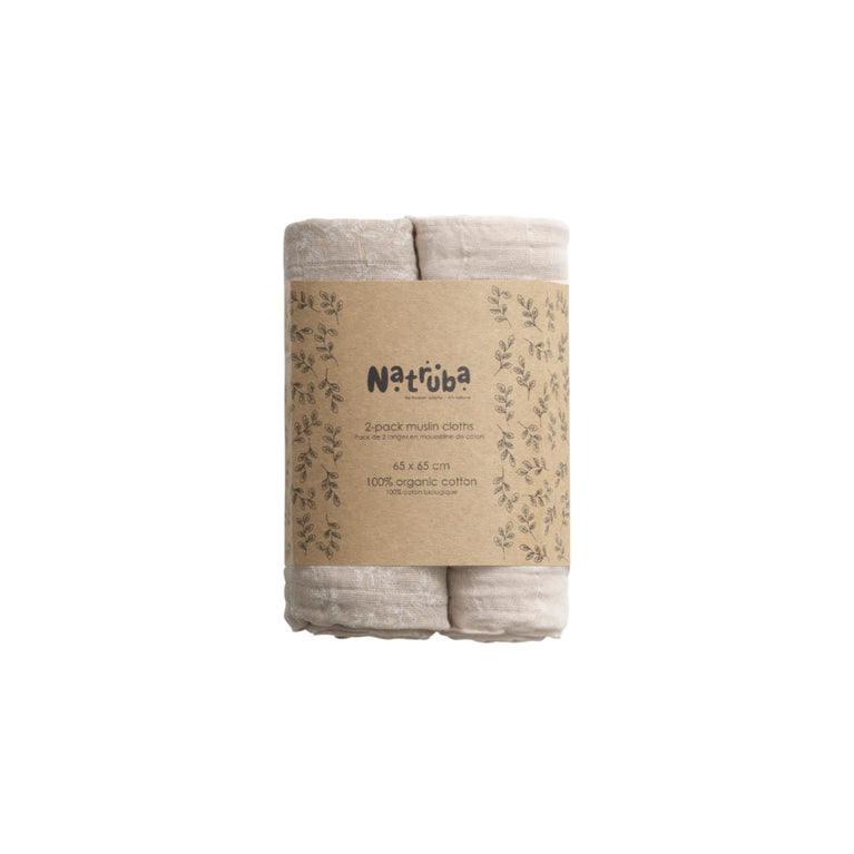 Set de deux lange bio crème