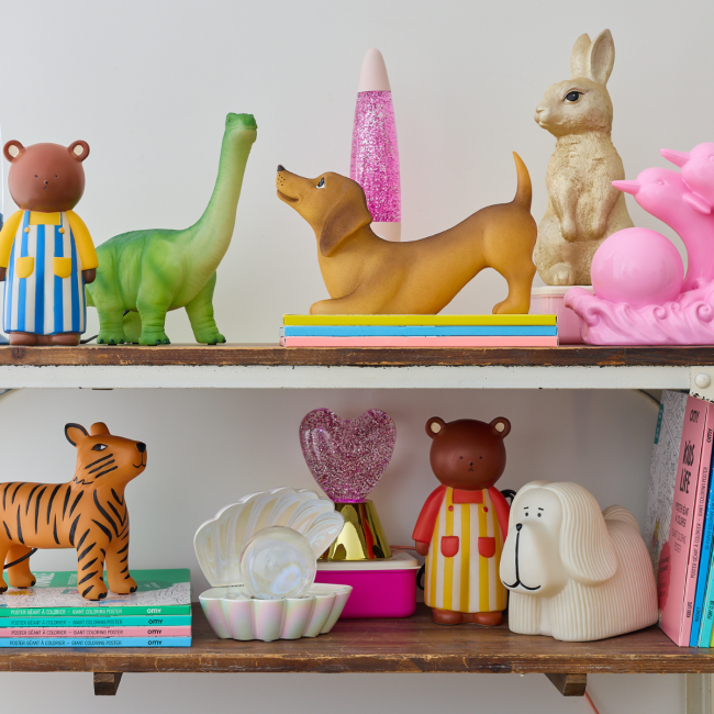 Lampe chien skye terrier blanc - Pollux