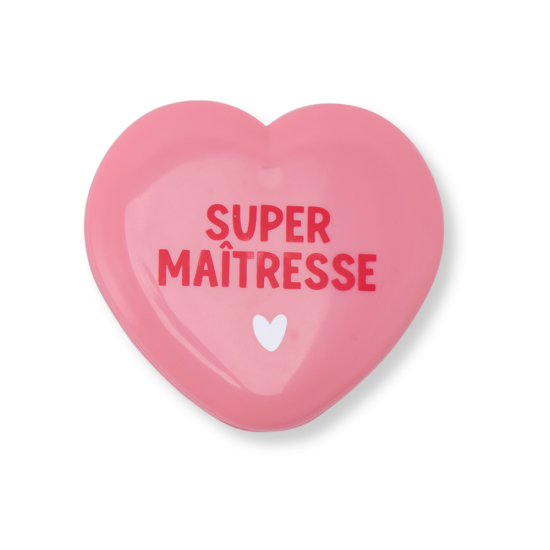 Miroir de poche rose - Super maîtresse