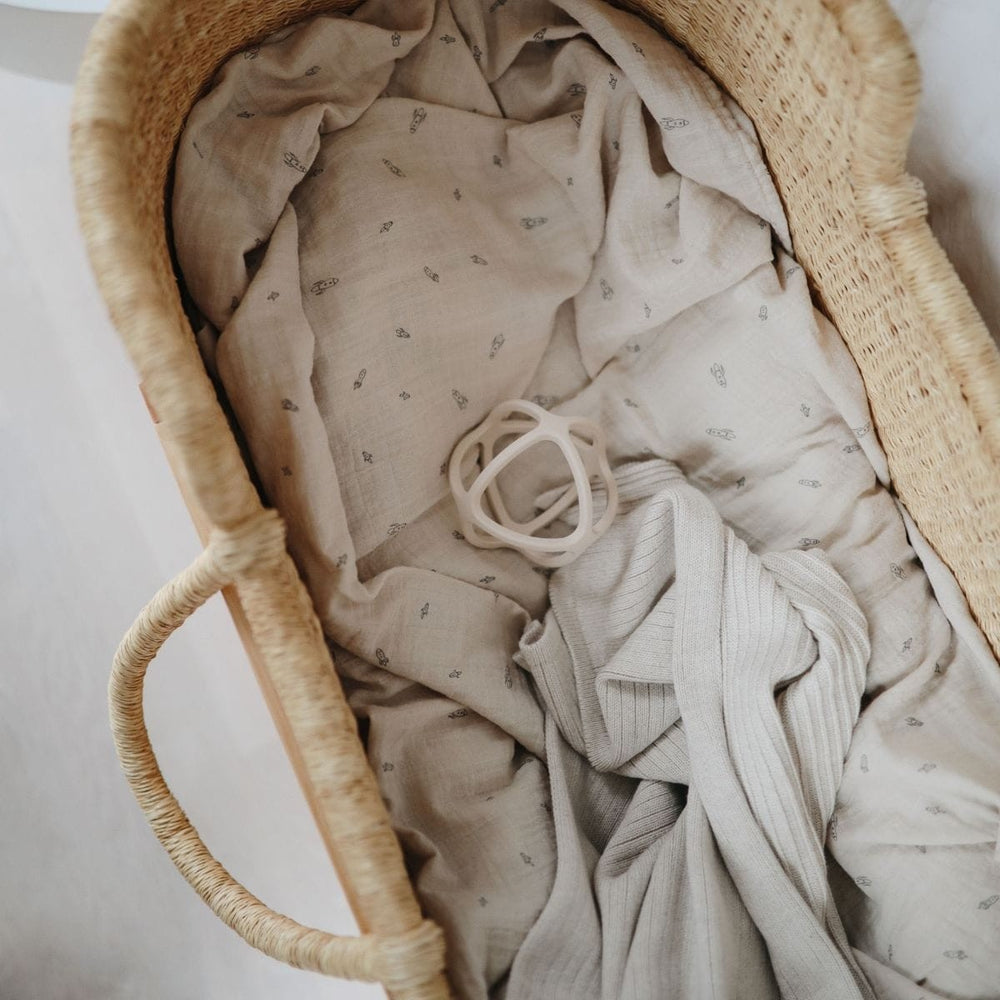 Balle de dentition en silicone - Crème