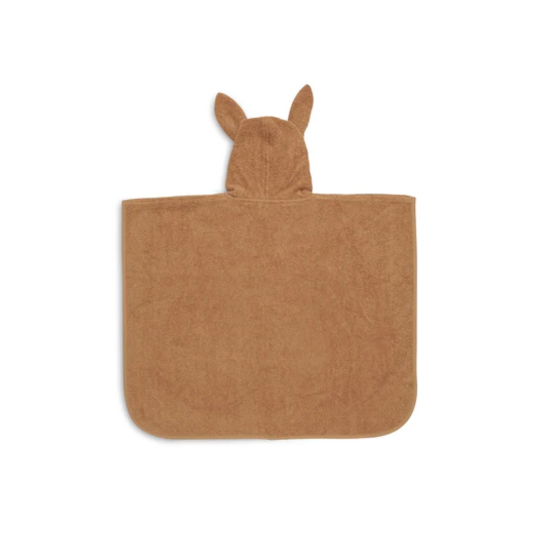 Poncho oreille de lapin caramel