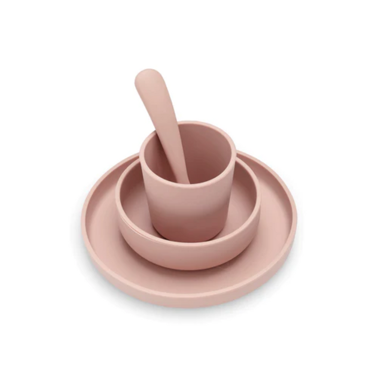 Coffret repas silicone rose