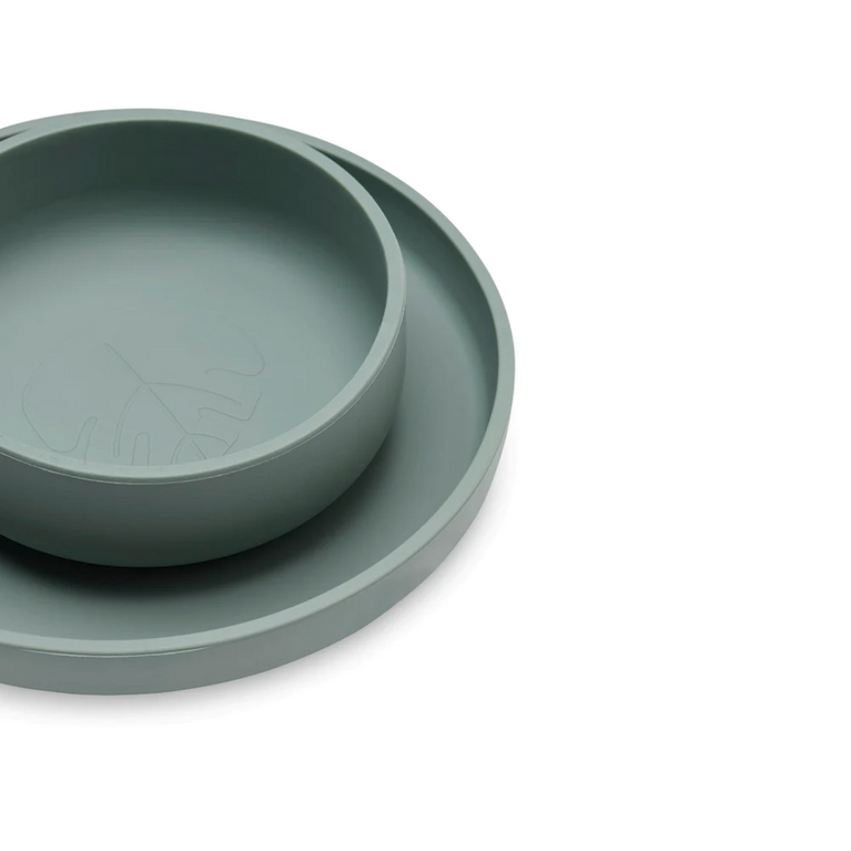 Coffret repas silicone vert