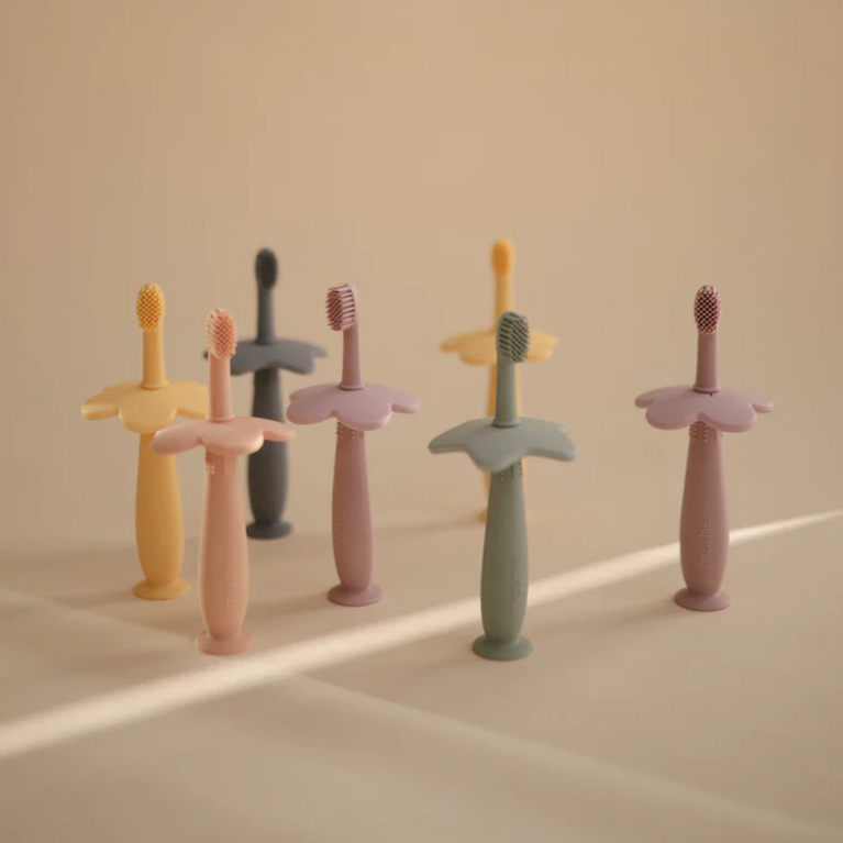 Brosse à dent silicone bleu