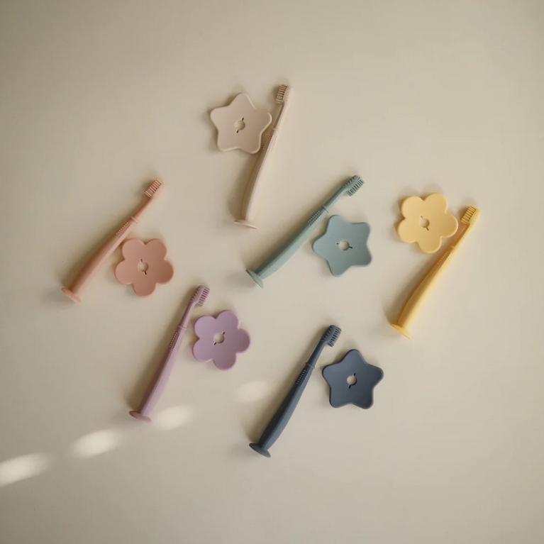 Brosse à dent silicone bleu