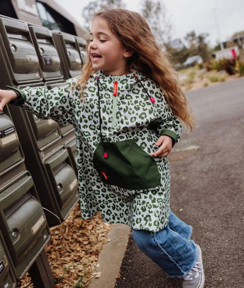Poncho de pluie Green Leopard