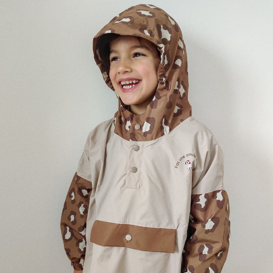 Poncho de pluie long enfant - léopard