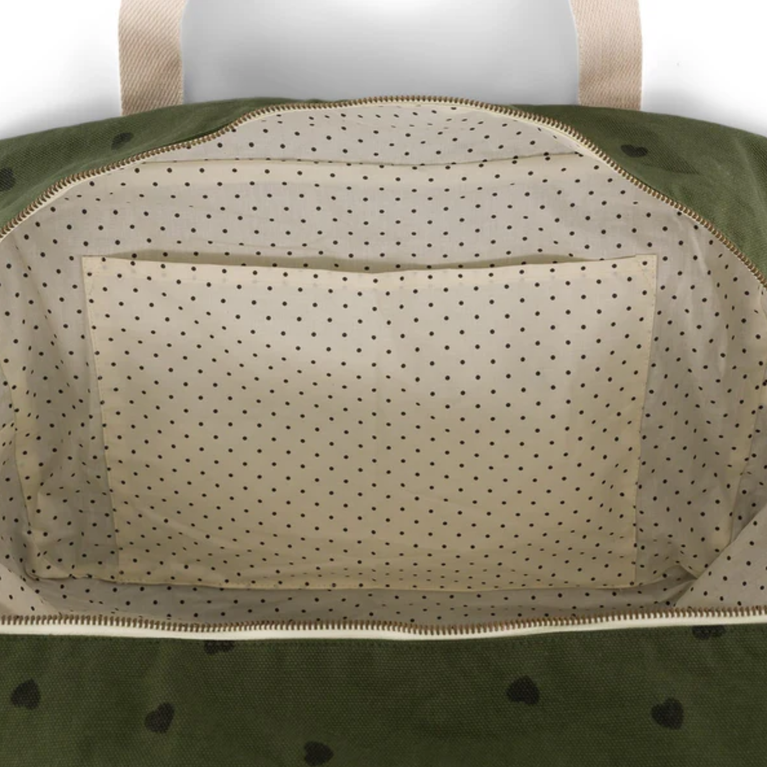 Sac à langer Raphael - Coeur Kaki