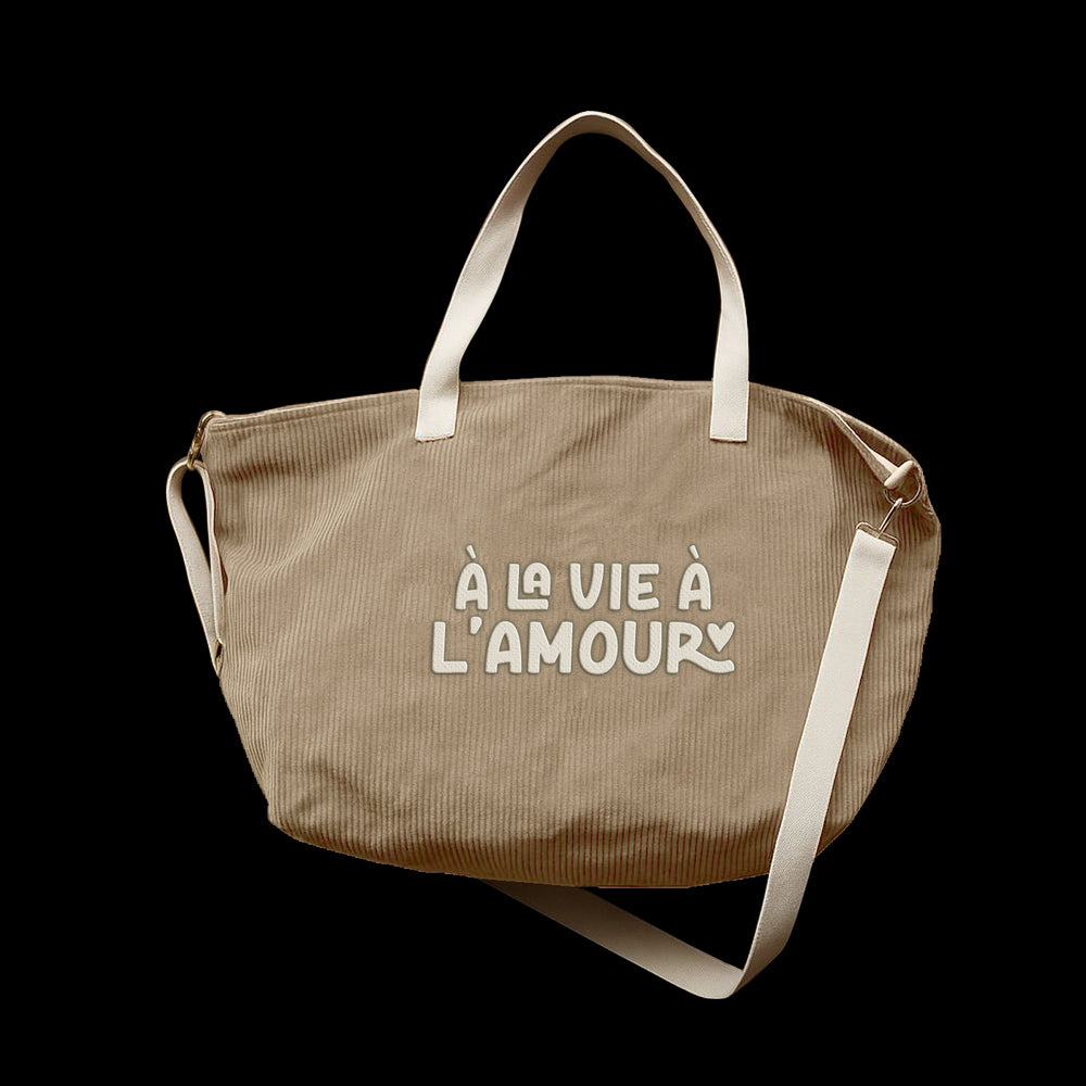 Sac XL velours - A la vie à l'amour