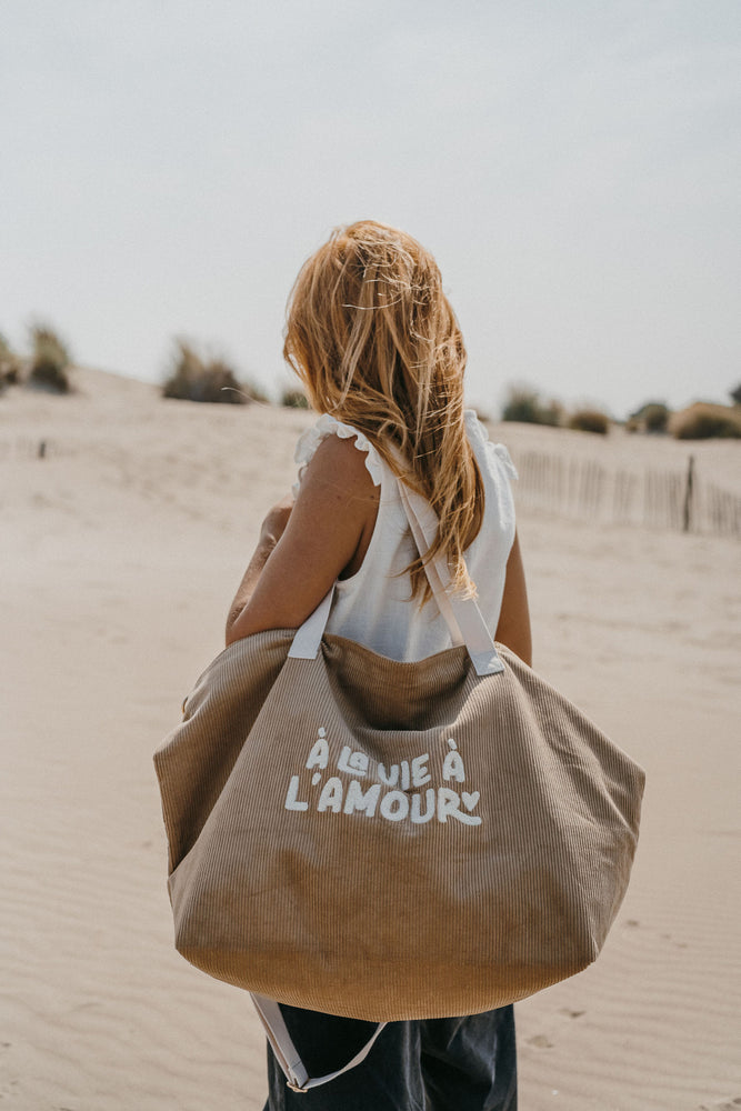 Sac XL velours - A la vie à l'amour