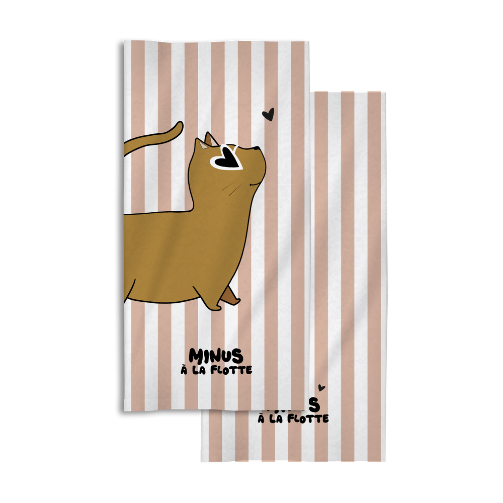 Serviette microfibre - chat