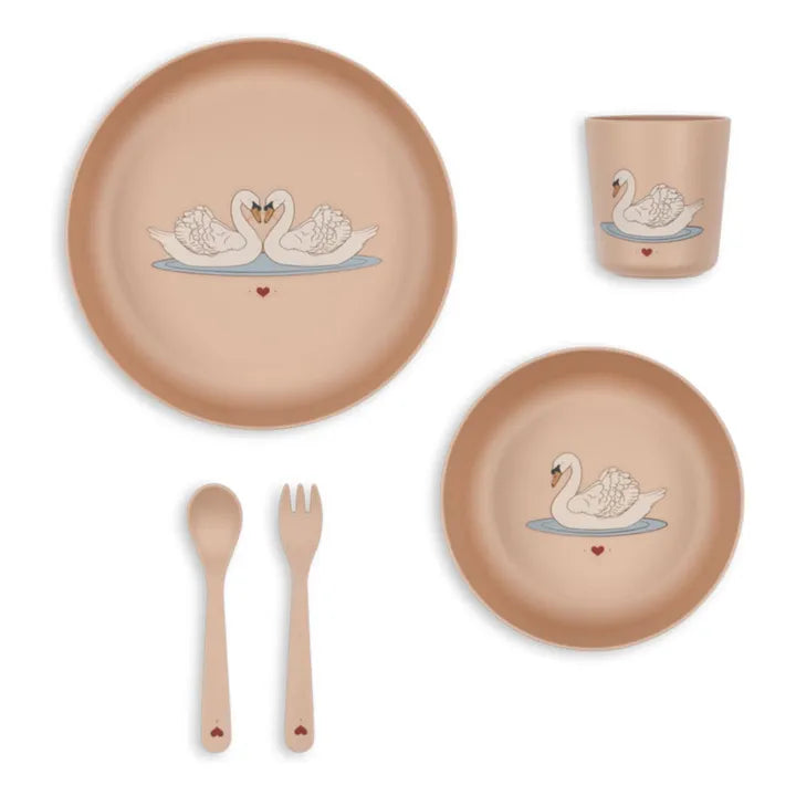 Set repas Swan - Rose poudré