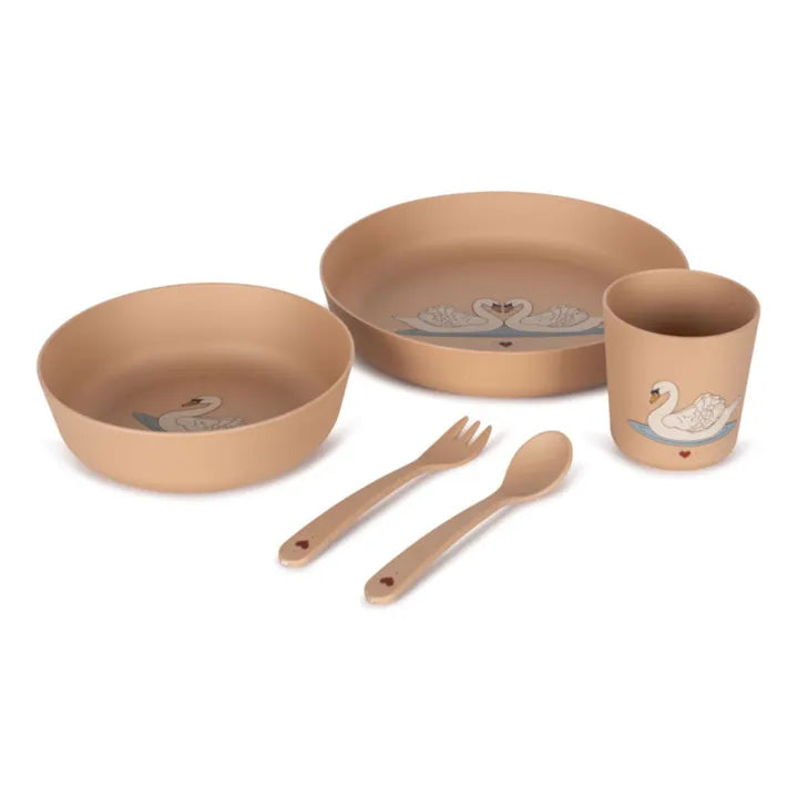 Set repas Swan - Rose poudré