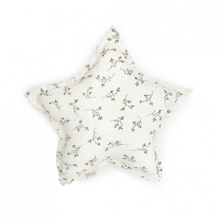 Coussin mini étoile - Fleur d'olivier