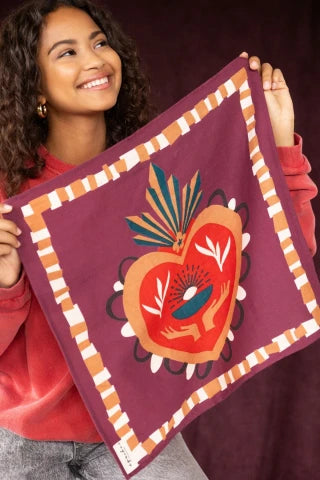 Small Foulard Manika Corazon Corazon Cherry