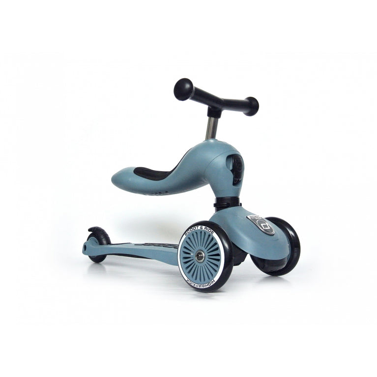Trottinette 2-1 HIGHWAYKICK 1 PUSH&GO - BLEU ACIER