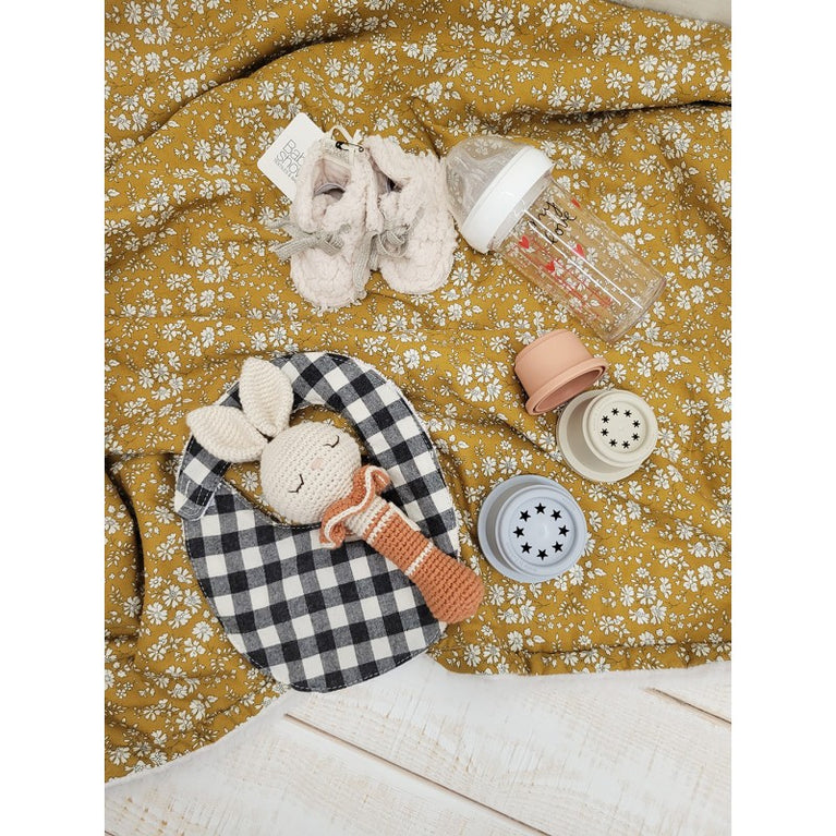 Bavoir éponge vichy damier