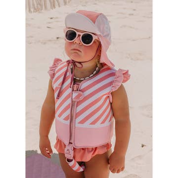 Gilet flottant d'apprentissage Stripes Bloom & Blush 3-6 ans