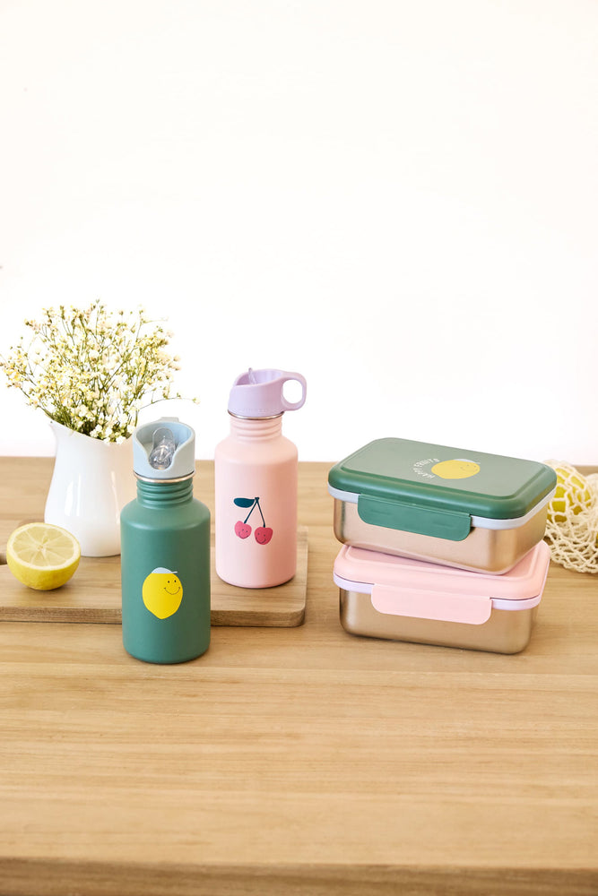 Boîte à goûter inox enfants - Happy Fruits, Cerise