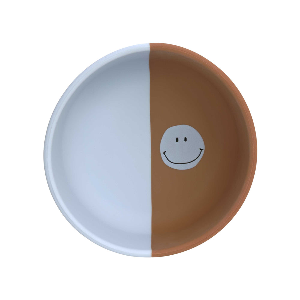 Bol en silicone enfants - Happy Rascals, Smile bleu ciel