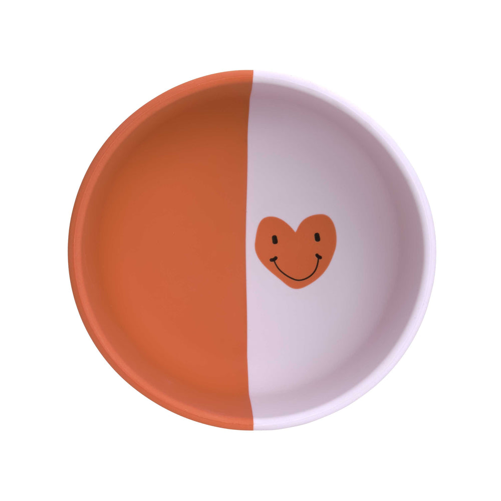 Bol en silicone enfants - Happy Rascals, Cœur lavande