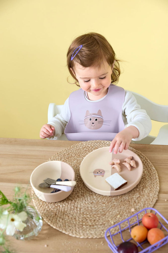 Bol en silicone enfants - Tiny Team, Chat