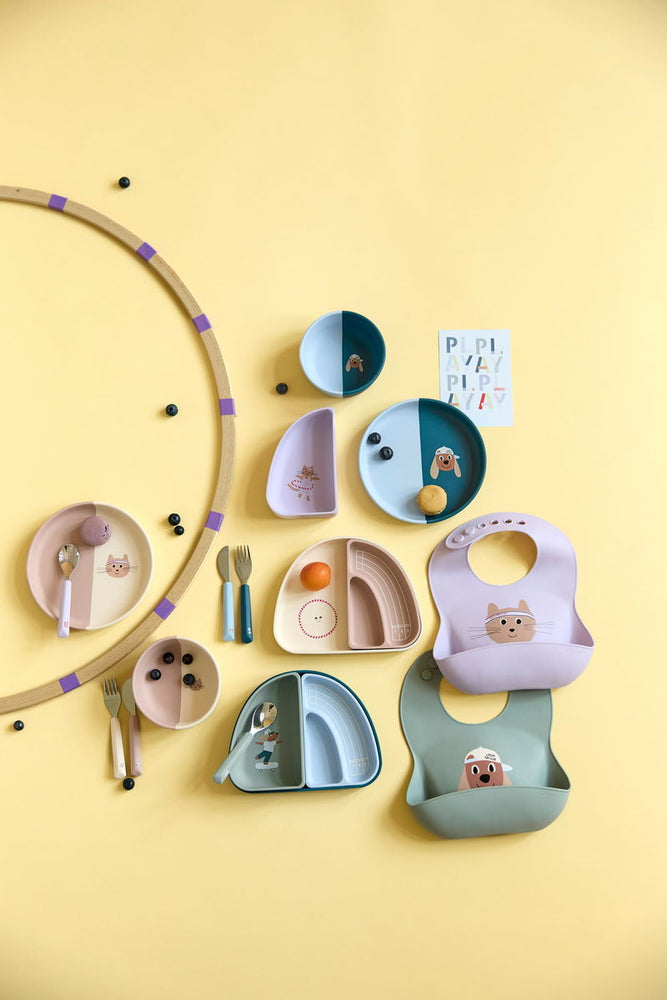 Couverts enfants (Fourchette, Cuillère, Couteau) - Tiny Team, Chat