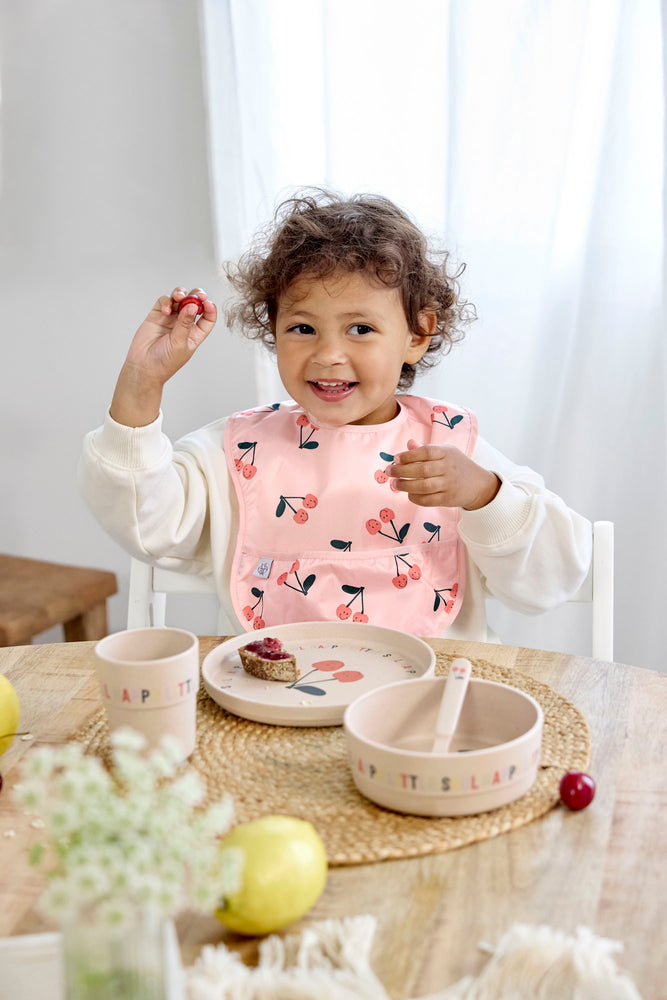 Coffret repas (assiette, bol, tasse, cuillère) - Happy Fruits, Cerise