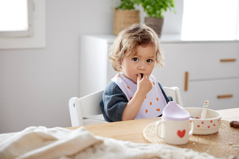 Coffret repas enfants (assiette, bol, tasse, cuillère) - Happy Rascals, Cœur