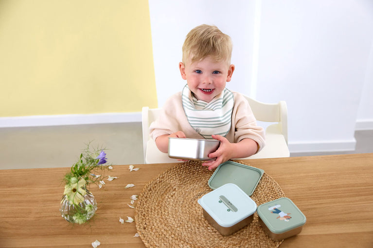 Lot de 3 boîtes à goûter inox - Tiny Team, Chien